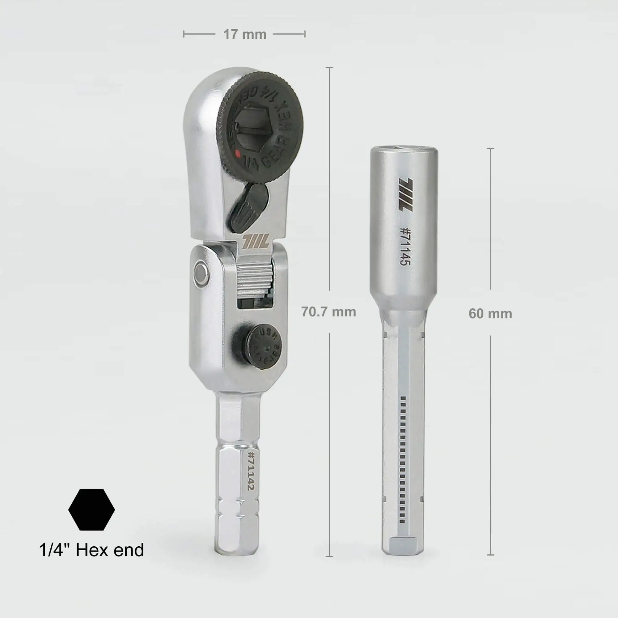 711L EDC Ratchet Wrench Dimensions