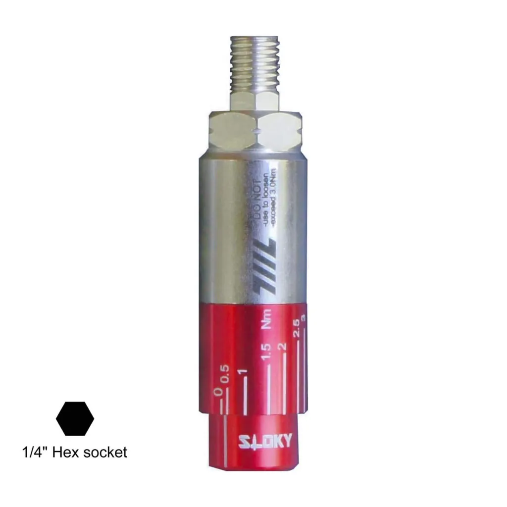 Isolated shot of the 711L Torque Driver HEXfits 1/4” hex socket on a white background, showcasing its compact design and premium build